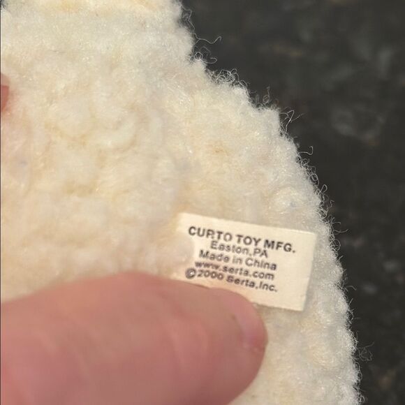 Vtg Serta Home Counting Sheep #9 Plush Stuffed Animal 8" Lamb Curto Toy - Picture 7 of 7